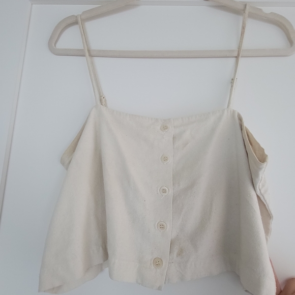 ozma of california Tops - Ozma of California silk noir crop top